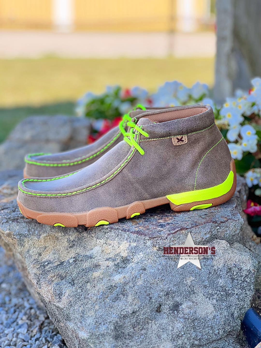 Men's Chukka Driving Moc Neon Yellow - Main Image