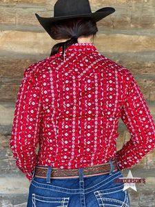 Load image into Gallery viewer, Ladies Rough Stock ~ Red Print - Henderson&#39;s Western Store