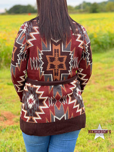Load image into Gallery viewer, Ladies Aztec Robe Sweater by Powder River - Henderson&#39;s Western Store