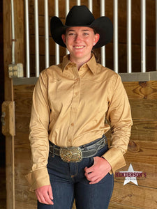 Load image into Gallery viewer, Sateen Solid Shirts ~ Tan - Henderson&#39;s Western Store