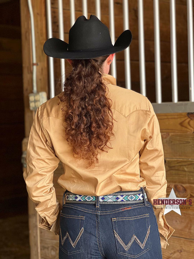 Sateen Solid Shirts ~ Tan - Henderson's Western Store