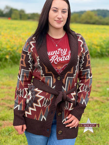 Load image into Gallery viewer, Ladies Aztec Robe Sweater by Powder River - Henderson&#39;s Western Store