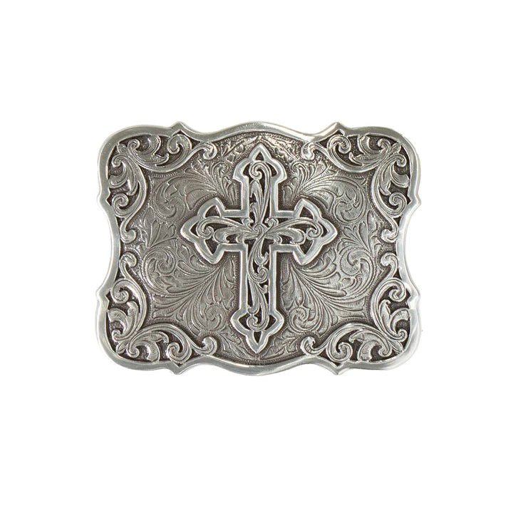 Blazin Roxx Belt Buckle ~ Filigree Cross - Henderson's Western Store
