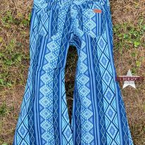 Girl's  Aztec Button Flare by Rock & Roll ~ Blue - Henderson's Western Store