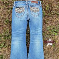 Girl's Cheetah Embroidered Jeans by Rock & Roll - Henderson's Western Store