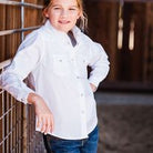 Girl's Wrangler Shirt ~ White - Henderson's Western Store