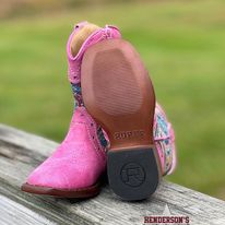 Load image into Gallery viewer, Girl&#39;s Glitter Swirl Boots by Roper ~ Pink - Henderson&#39;s Western Store