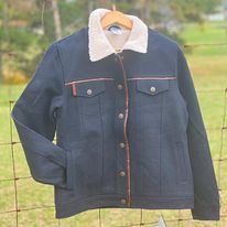 Ladies Wooly Trucker Jacket by Cinch ~ Navy - Henderson's Western Store