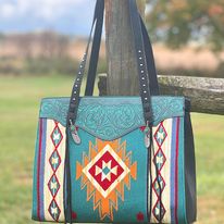 Load image into Gallery viewer, Trinity Ranch Aztec Tapestry Tote - Henderson&#39;s Western Store
