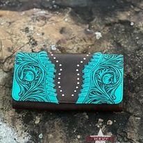 Trinity Ranch Tooled Wallet ~ Coffee - Henderson's Western Store