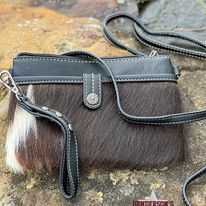Wrangler Hair-On Crossbody ~ Brown - Henderson's Western Store