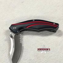 Circle SH Knife ~ Black W/Red - Henderson's Western Store