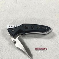 Circle SH Folder Knife ~ Black - Henderson's Western Store