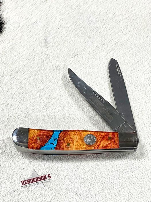 Whiskey Bent Knife ~  Trapper ~ Turquoise River - Henderson's Western Store