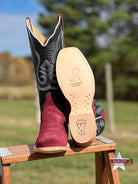 Rhubarb Roughout Cowhide Boots by R.Watson - Henderson's Western Store