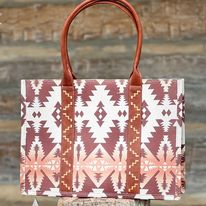 Load image into Gallery viewer, Wrangler Southwest Print Tote ~ Tan - Henderson&#39;s Western Store