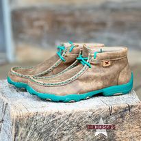 Youth Driving Moc by Twisted X ~ Turquoise - Henderson's Western Store