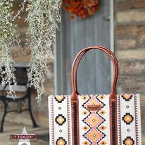 Load image into Gallery viewer, Wrangler Southwest Print Tote ~ Cream - Henderson&#39;s Western Store