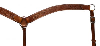 Argentina Cow Tooled Leather Breast Collar ~ 1.75" - Henderson's Western Store