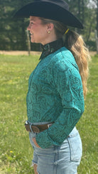 Paisley Front Zip Show Shirt - Henderson's Western Store