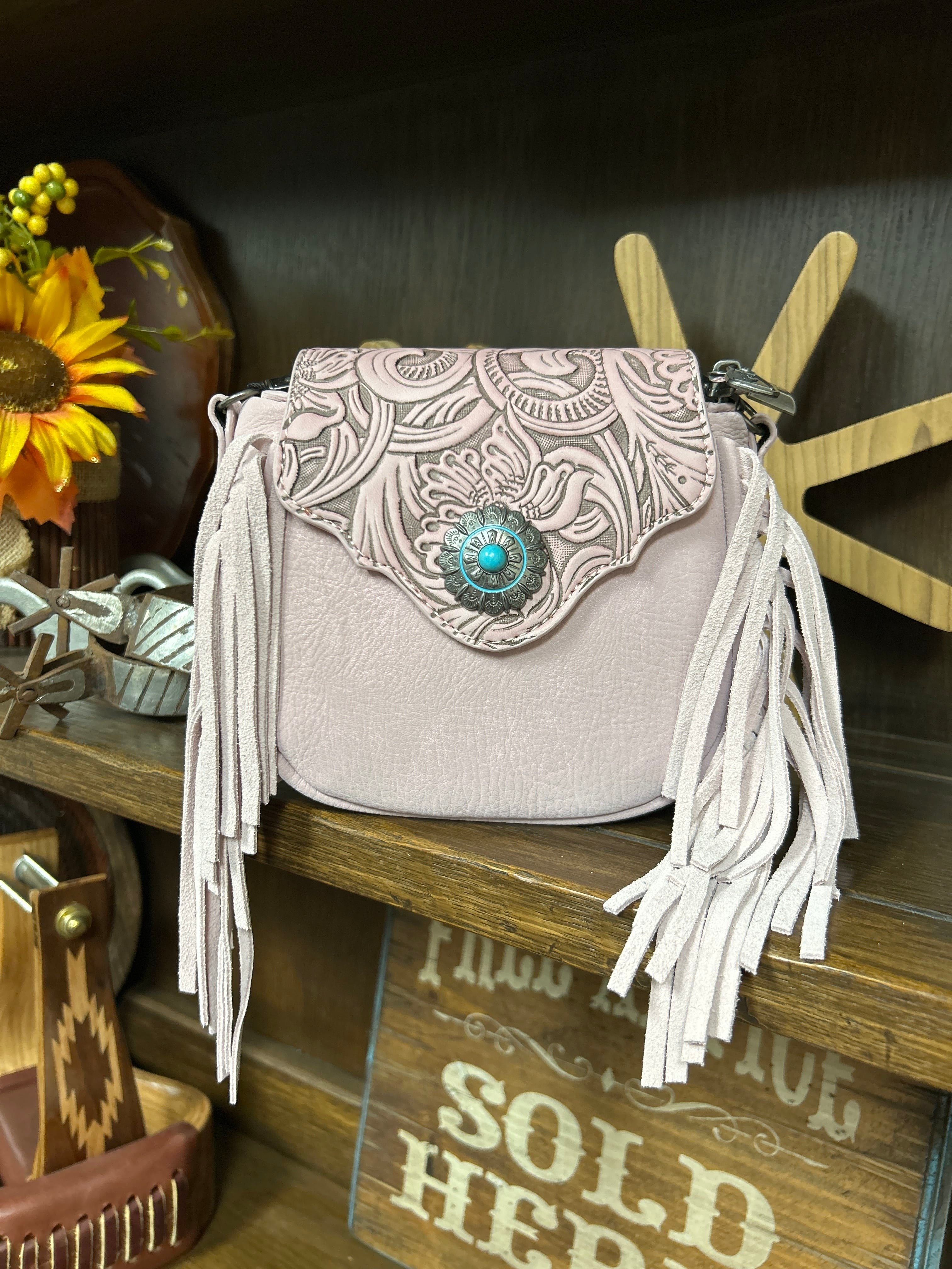 MW Embossed Fringe Mini Crossbody - Henderson's Western Store