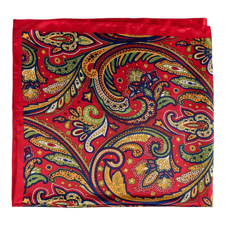 Paisley Print Wild Rag ~ Red - Henderson's Western Store