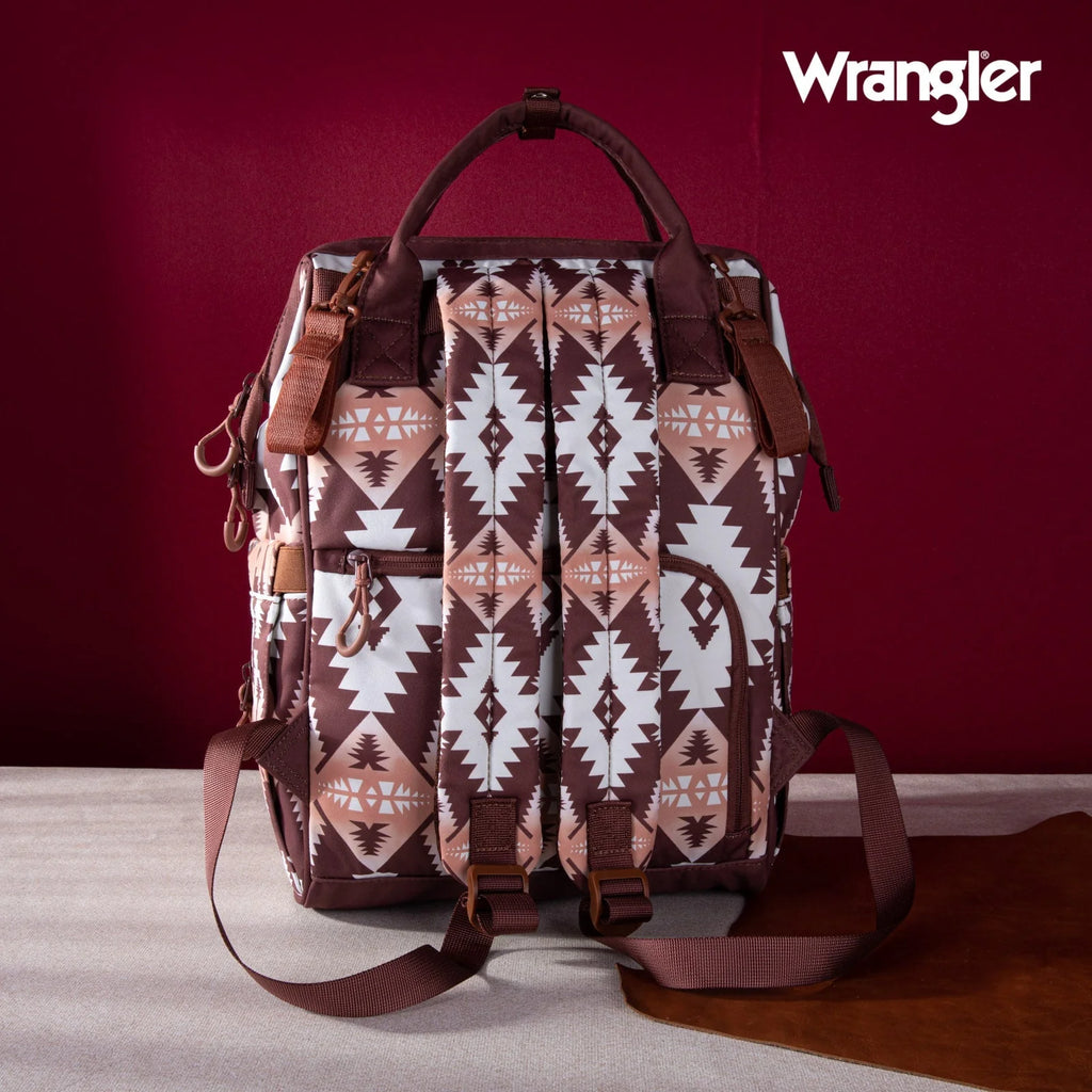 Wrangler Aztec Printed Callie Backpack ~ Brown - Henderson's Western Store