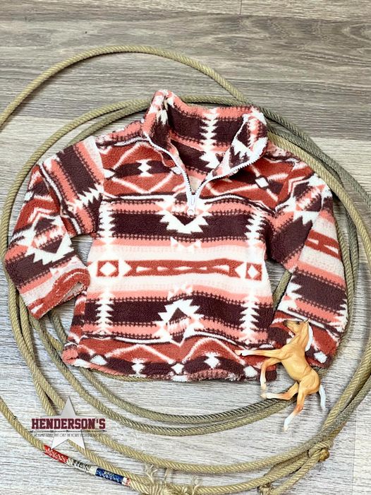 Girl's Aztec Sherpa Pullover - Henderson's Western Store