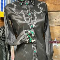 Load image into Gallery viewer, RHC Sample Taffeta Bling Conceal Zipper ~ Black - Henderson&#39;s Western Store