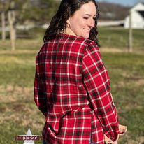 MW Red Plaid Studded Shirt - Henderson's Western Store