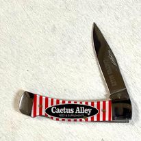 Whiskey Bent Knife ~ Trapper Locking ~ Feed Sack - Henderson's Western Store