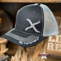 Twisted X Ball Cap ~ Black & Gray - Henderson's Western Store