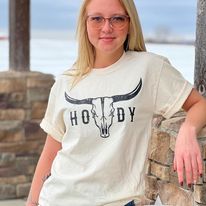 Load image into Gallery viewer, Howdy Tee ~ Natural - Henderson&#39;s Western Store