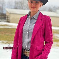 Load image into Gallery viewer, Ladies Iridescent Blazer by Rock &amp; Roll ~ Hot Pink - Henderson&#39;s Western Store