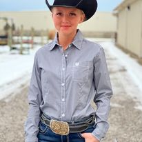 Charcoal Stripe Rough Stock Shirt - Henderson's Western Store
