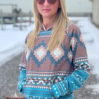 Load image into Gallery viewer, Cowgirl Legend Aztec Hoodie - Henderson&#39;s Western Store