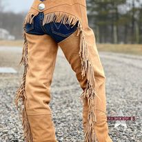 Load image into Gallery viewer, Suede Equitation Chaps ~ Tan - Henderson&#39;s Western Store