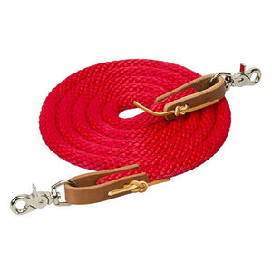 Load image into Gallery viewer, 8&#39; Poly Roper Reins with Scissor Snap - Henderson&#39;s Western Store