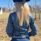 Ladies Cinch  ~ Blue Geo Print - Henderson's Western Store