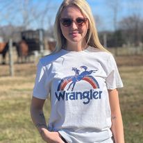 Load image into Gallery viewer, Ladies Wrangler Retro Tee ~ Marshmallow - Henderson&#39;s Western Store