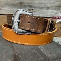 Two Tone Leather Belt - Henderson's Western Store