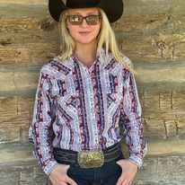 Ladies Rough Stock ~ Red White & Blue - Henderson's Western Store