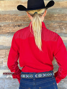 RHC Buckstitch W/Mesh Yoke Show Shirt ~ Red - Henderson's Western Store