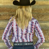 Load image into Gallery viewer, Ladies Rough Stock ~ Red White &amp; Blue - Henderson&#39;s Western Store