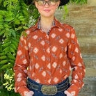 RHC Easy Care Button Down ~ Rust Feather - Henderson's Western Store