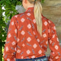 RHC Easy Care Button Down ~ Rust Feather - Henderson's Western Store