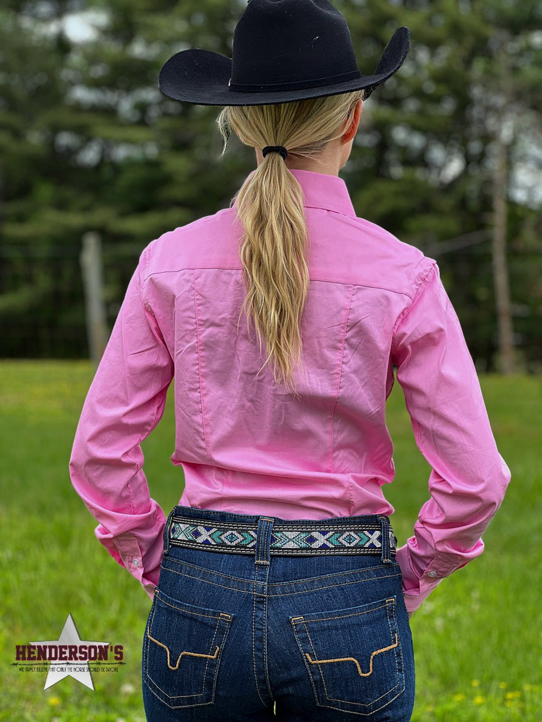 Ladies Rock & Roll  Solid ~ Pink - Henderson's Western Store