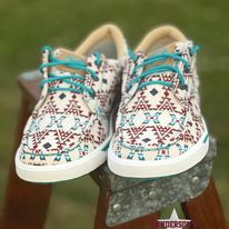 Hooey Lopers by Twisted X ~ Beige Aztec - Henderson's Western Store