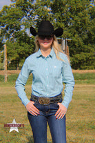 Turquoise Stripe Rough Stock Shirt - Henderson's Western Store