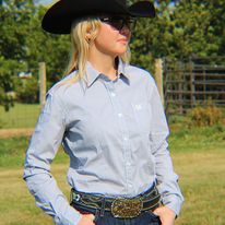 Blue Stripe Rough Stock Shirt - Henderson's Western Store